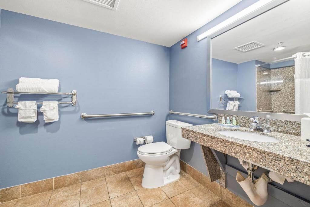 Quality Inn & Suites Near Fairgrounds Ybor City - Room Bathroom